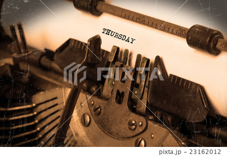 Thursday typography on a vintage typewriter Thursday typography on a vintage typewriter 23162012