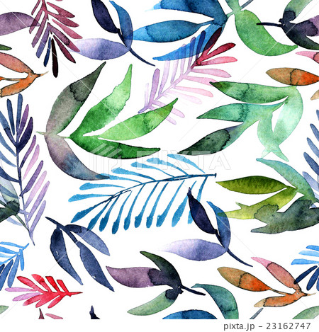 Watercolor leaves pattern Watercolor leaves pattern 23162747