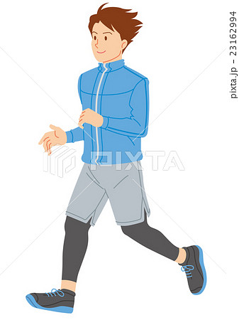 走る 男性のイラスト素材 23162994 Pixta