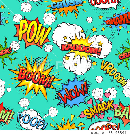 Comic Speech Bubbles Seamless Pattern Background  23163341