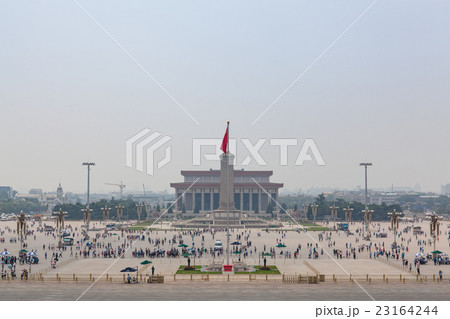 View of the Tiananmen square from the Tiananmen. View of the Tiananmen square from the Tiananmen. 23164244