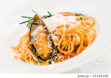 pasta with mussels pasta with mussels 23166396