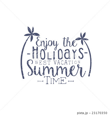 Summer Holidays Black And White Vintage Emblem 23170350