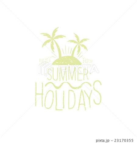 Summer Holidays Beige Vintage Emblem 23170355