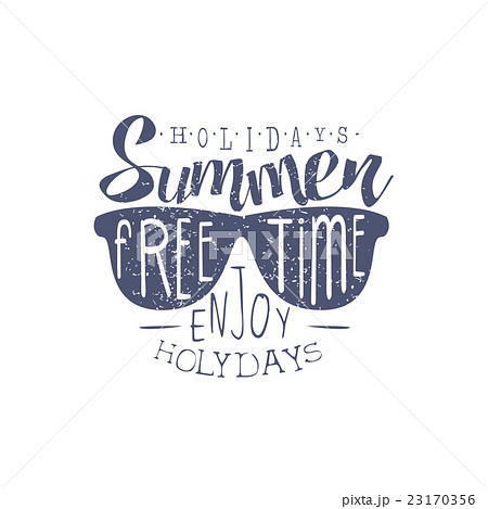 Summer Holidays Vintage Emblem With Shades 23170356