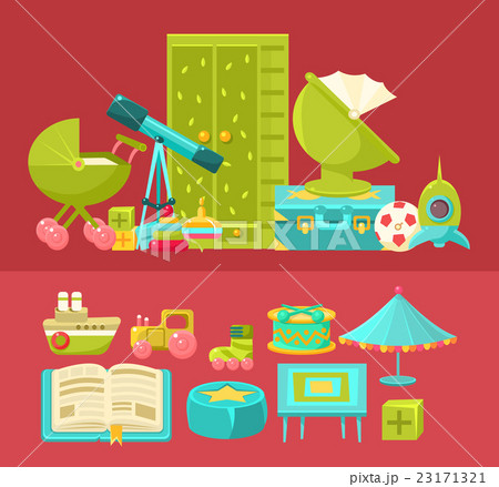 Kids Room Interior And Elements Set Two 23171321