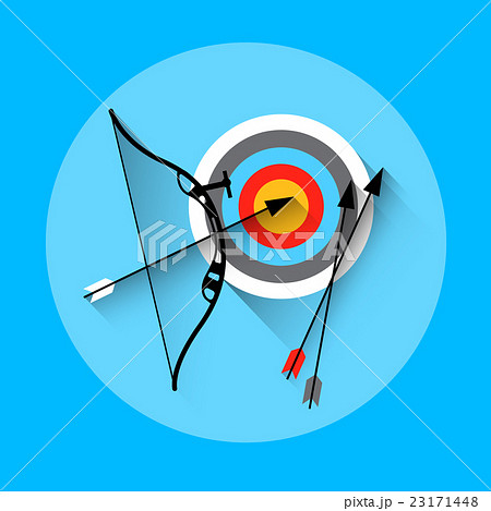 Archery Arrow Target Equipment Sport Iconのイラスト素材