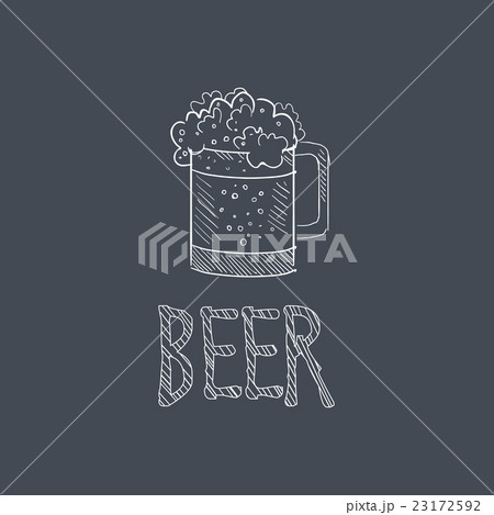 Beer Sketch Style Chalk On Blackboard Menu Item Beer Sketch Style Chalk On Blackboard Menu Item 23172592