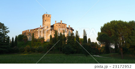 Sunset light at medieval Villalta castle Sunset light at medieval Villalta castle 23172952