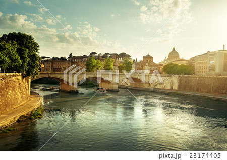 View of the Vatican at sunset time, Rome 23174405