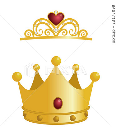 王冠とティアラのイラスト素材
