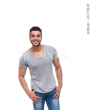 Casual man happy smile young handsome guy 23175610