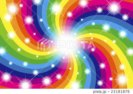背景素材壁紙 光 輝き 虹色 レインボーカラー カラフル 渦巻き キラキラ 星屑 淡い 淡色 螺鈿 のイラスト素材