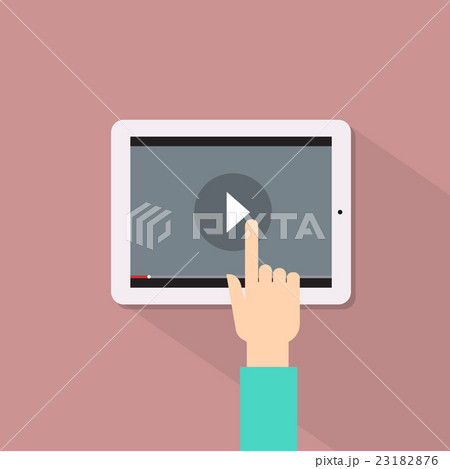 Video Blog Tablet Computer Player Top View 23182876