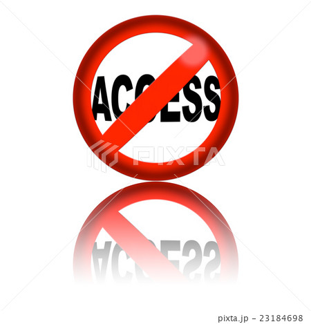 No Access Sign 3D Rendering No Access Sign 3D Rendering 23184698