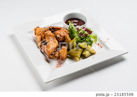 fried chicken with sauce fried chicken with sauce 23185506