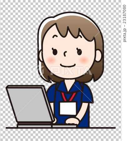 女性スタッフ-パソコン 23187080