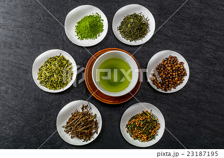 日本茶いろいろ Japanese green tea and teapot 23187195