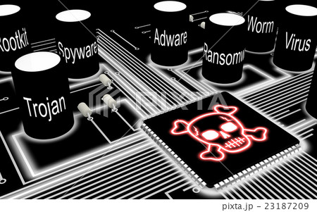 Circuit board with skull chip Circuit board with skull chip 23187209