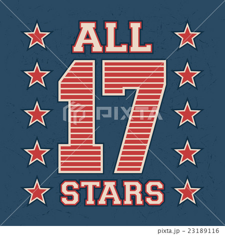 All stars vintage stamp 23189116