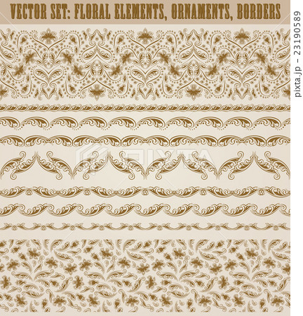 Horizontal elements decoration vector Horizontal elements decoration vector 23190589