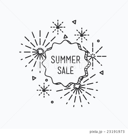 summer sale banner, background in flat 23191973