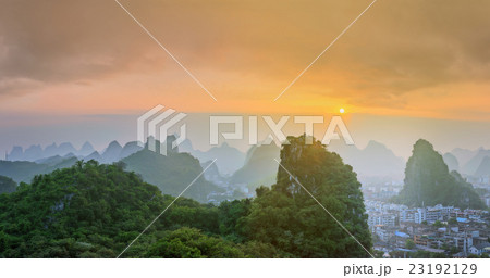 Guilin, Li River and Karst mountains, China. 23192129