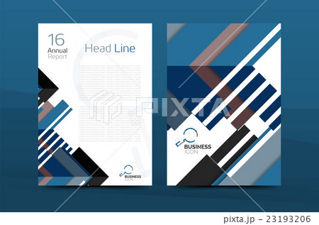 Annual report cover, geometric design 23193206