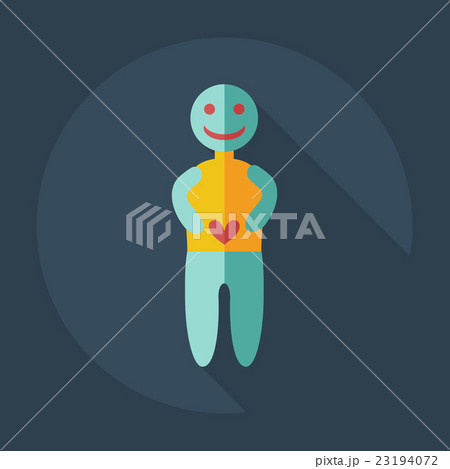 Flat modern design with shadow icons the human 23194072