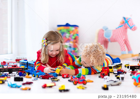kids playing with toy cars