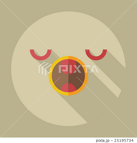 Flat modern design with shadow icons smiley 23195734