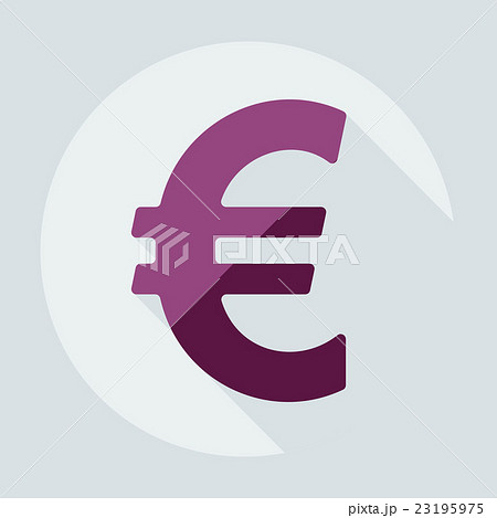Flat modern design with shadow icons currency unit 23195975