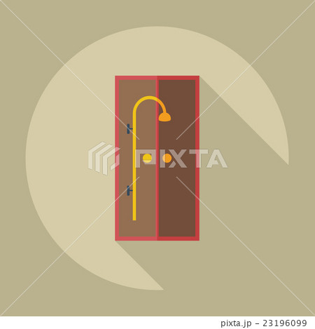 Flat modern design with shadow icons shower room Flat modern design with shadow icons shower room 23196099