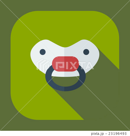 Flat modern design with shadow icons soother 23196493