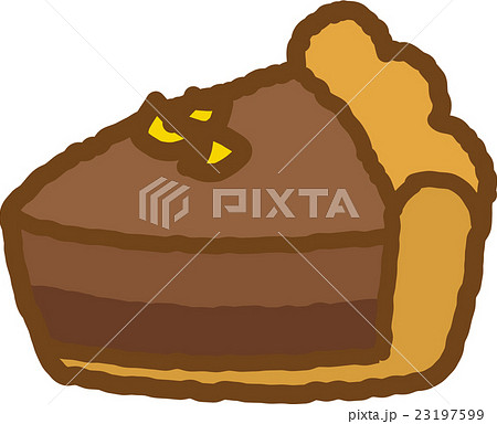 チョコレートケーキのイラスト素材 23197599 Pixta