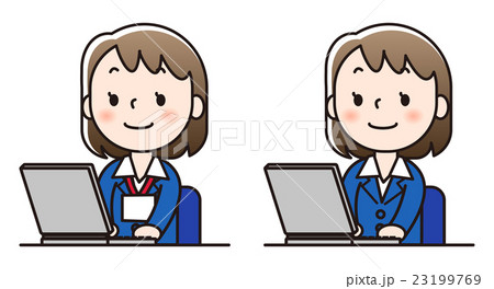 女性スタッフ-パソコン 23199769