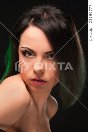 portrait of a girl with dark hair 23199777
