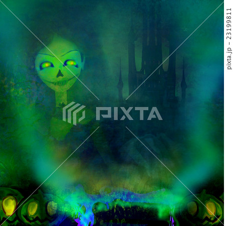 Halloween witch preparing potion Halloween witch preparing potion 23199811