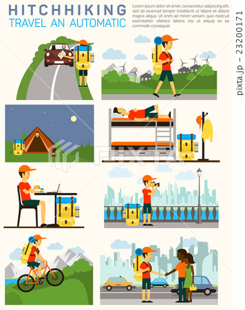 Vector flat illustration infographic of 23200171