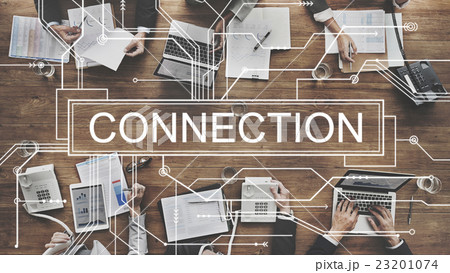 Connection Network Online Social Media Circuit Board Concept 23201074