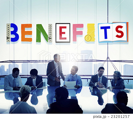 Benefits Advantage Assests Bonus Wages Concept Benefits Advantage Assests Bonus Wages Concept 23201257
