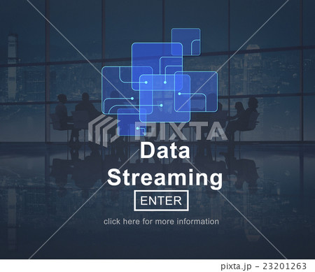 Data Streaming Online Technology Website Concept 23201263