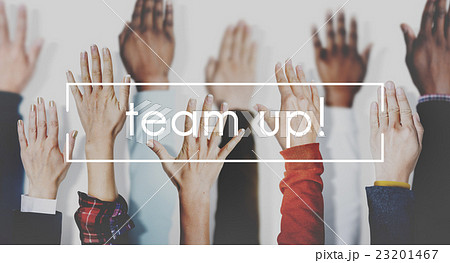 Team Up Teamwork Collaboration Togetherness Concept 23201467