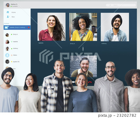 Group Friends Video Chat Connection Concept 23202782