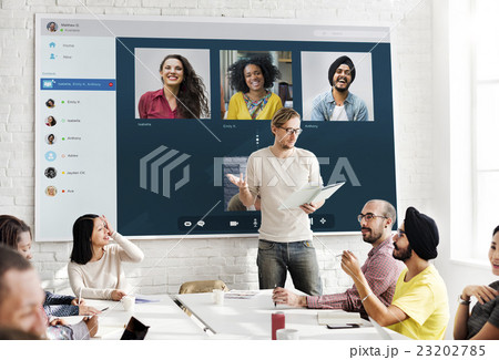 Group Friends Video Chat Connection Concept 23202785