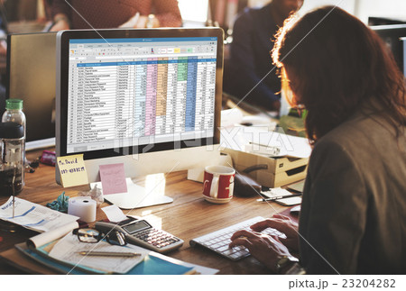 Spreadsheet Document Information Financial Startup Concept 23204282