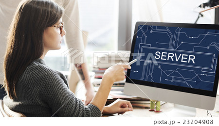 Server Online Technology Storage Software Concept Server Online Technology Storage Software Concept 23204908
