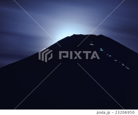 月の入りと富士 月の入りと富士 23206950