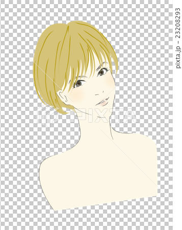 一個女人的插圖（棕色頭髮快捷方式） 23208293