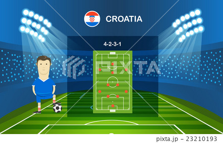 Soccer team arrangement. Football infographic 23210193